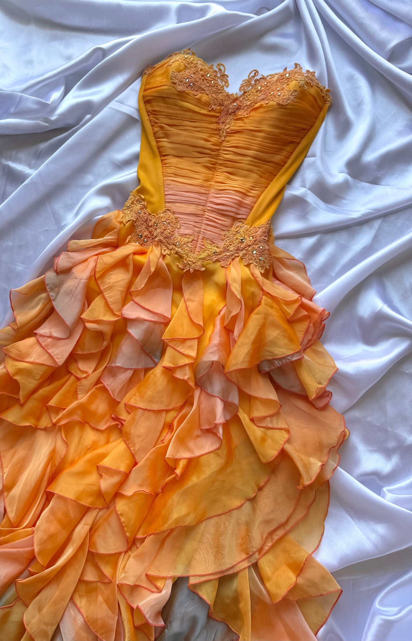 Catwalk Collection London Orange Corset Dress