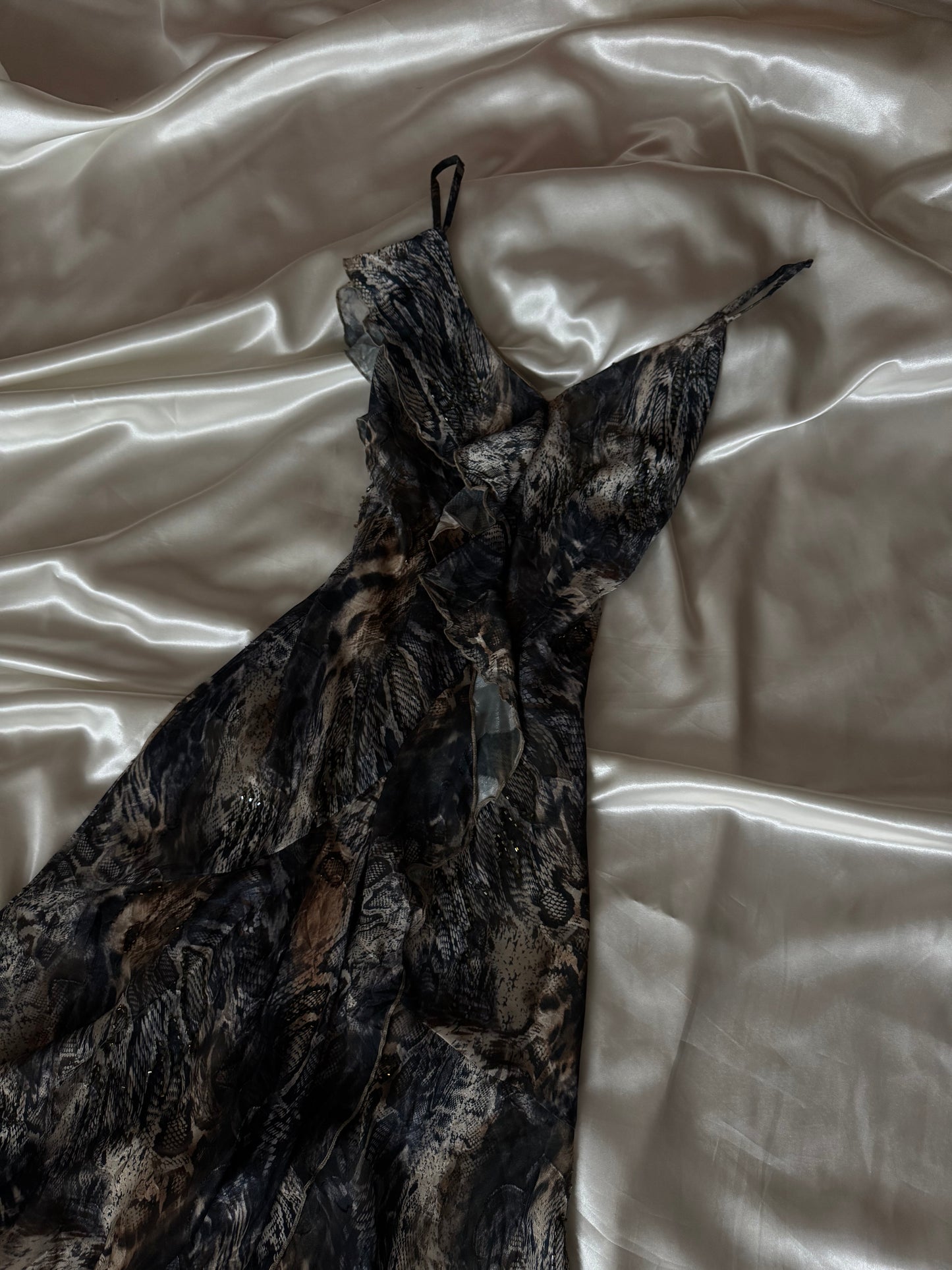 Stunning Snake Pattern Vintage Dress