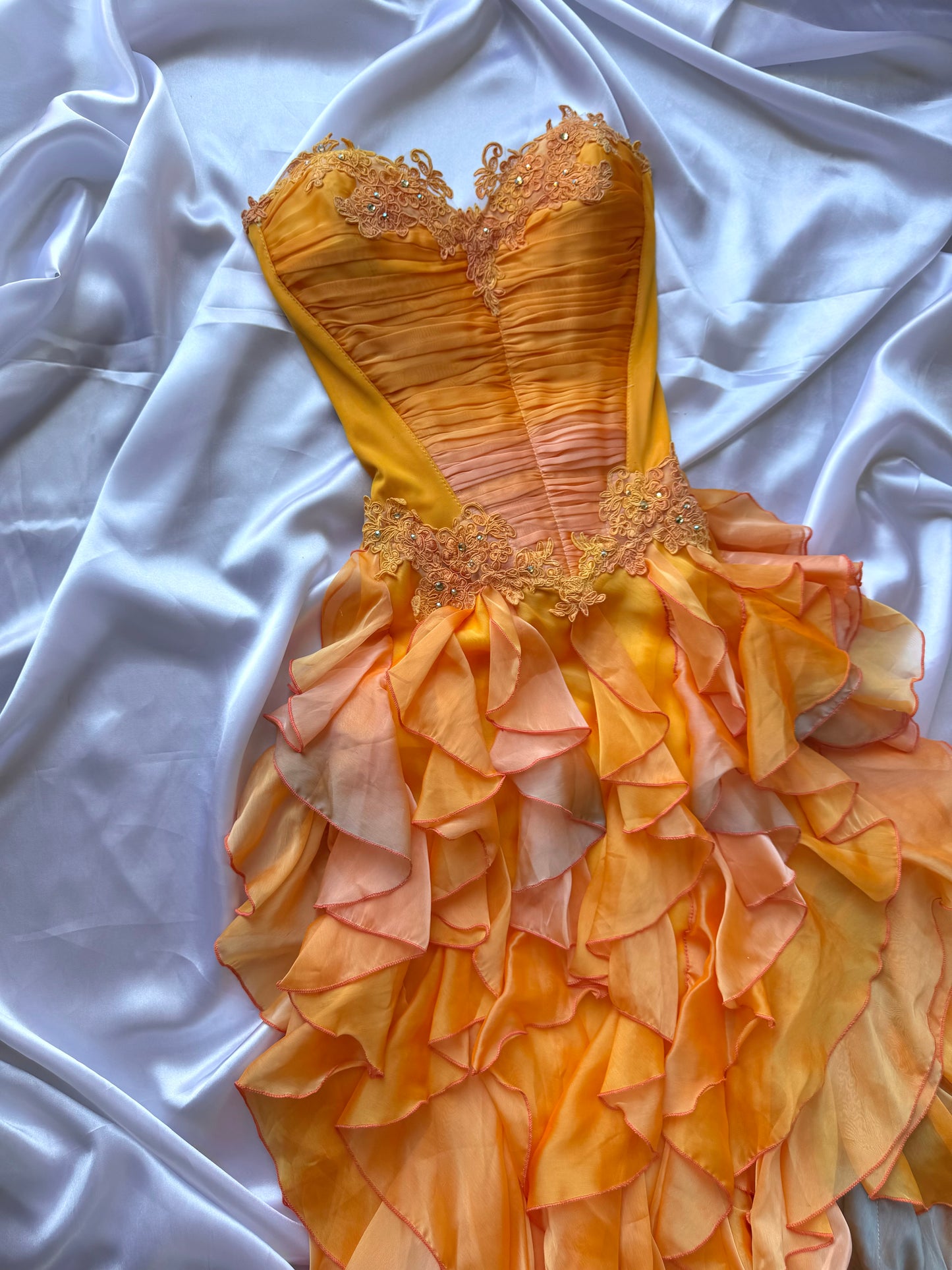 Catwalk Collection London Orange Corset Dress