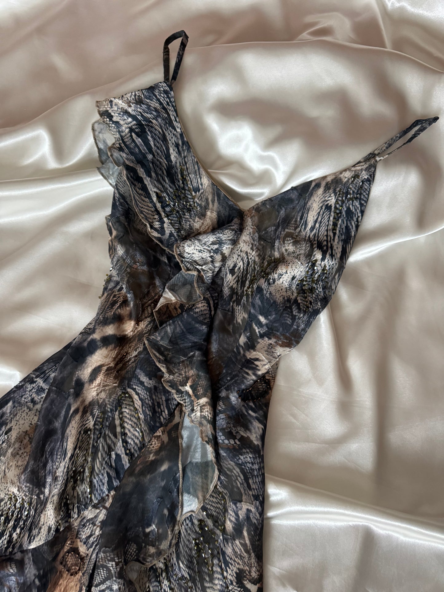 Stunning Snake Pattern Vintage Dress