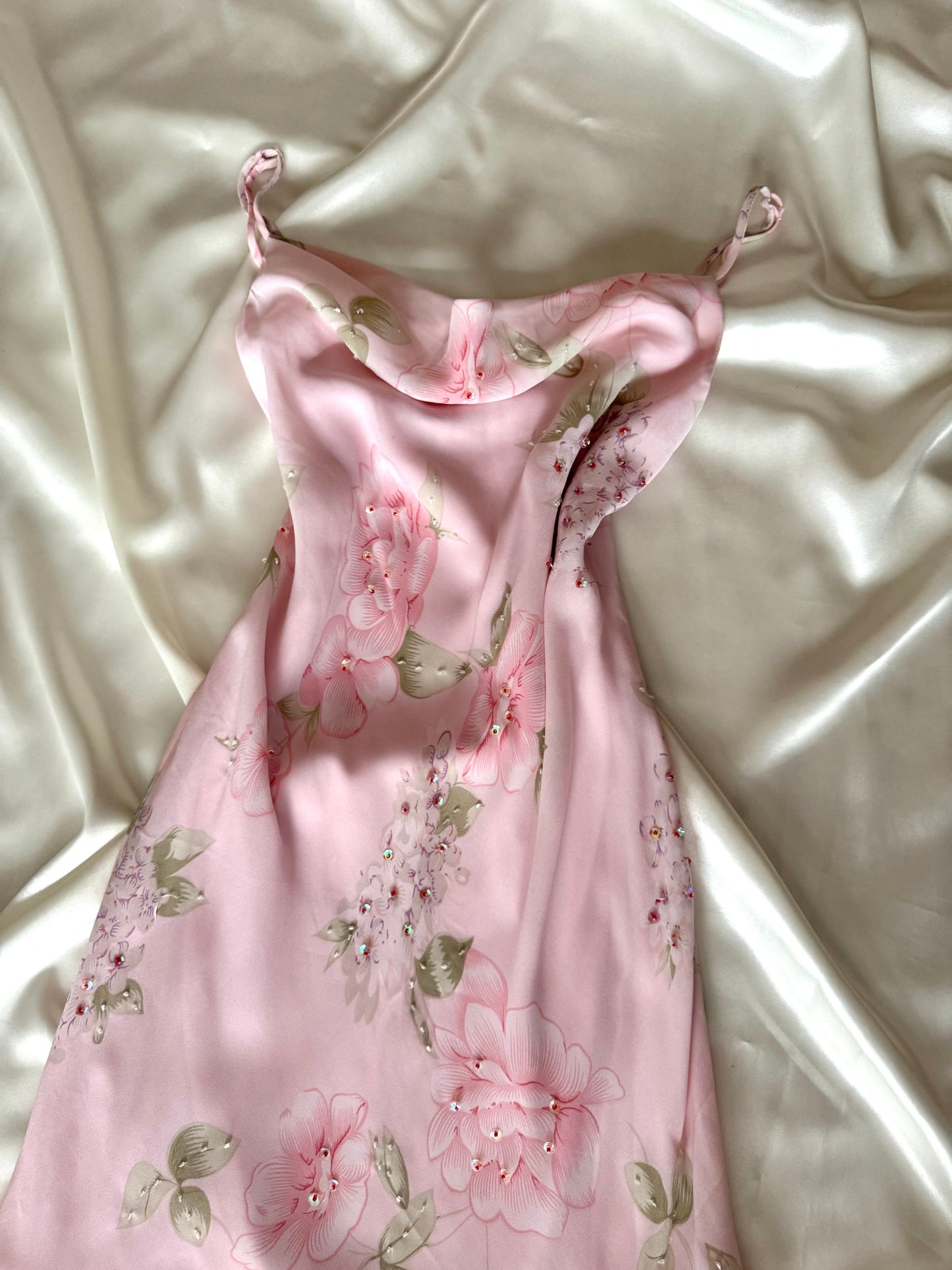 Gorgeous Pink Floral Vintage Dress