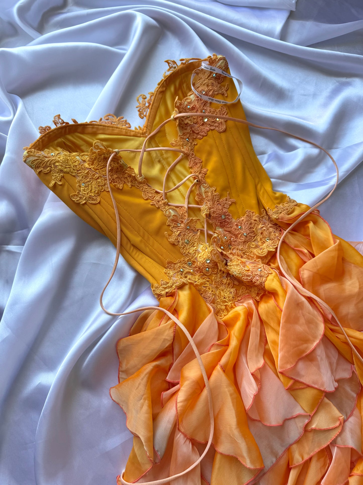 Catwalk Collection London Orange Corset Dress