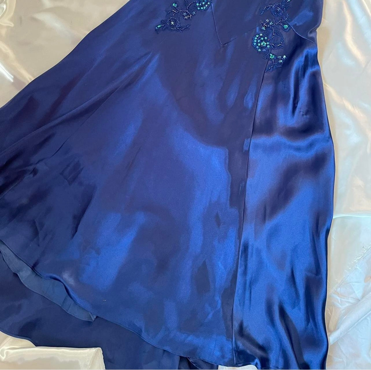 Spectacular Blue Maxi Vintage Dress