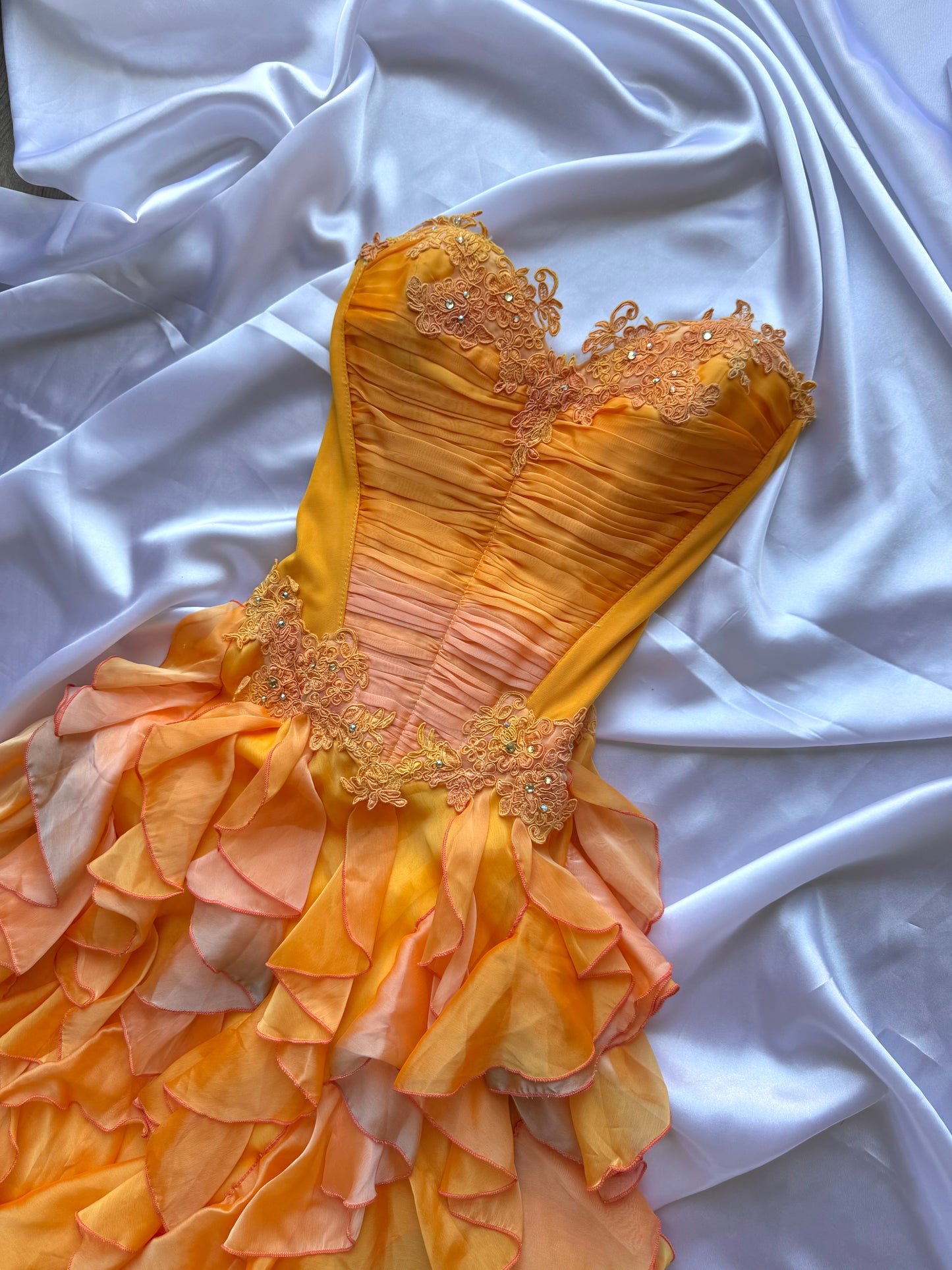 Catwalk Collection London Orange Corset Dress