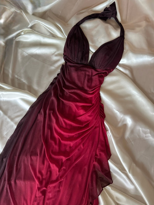 Sparkly Ombre Red Vintage Dress