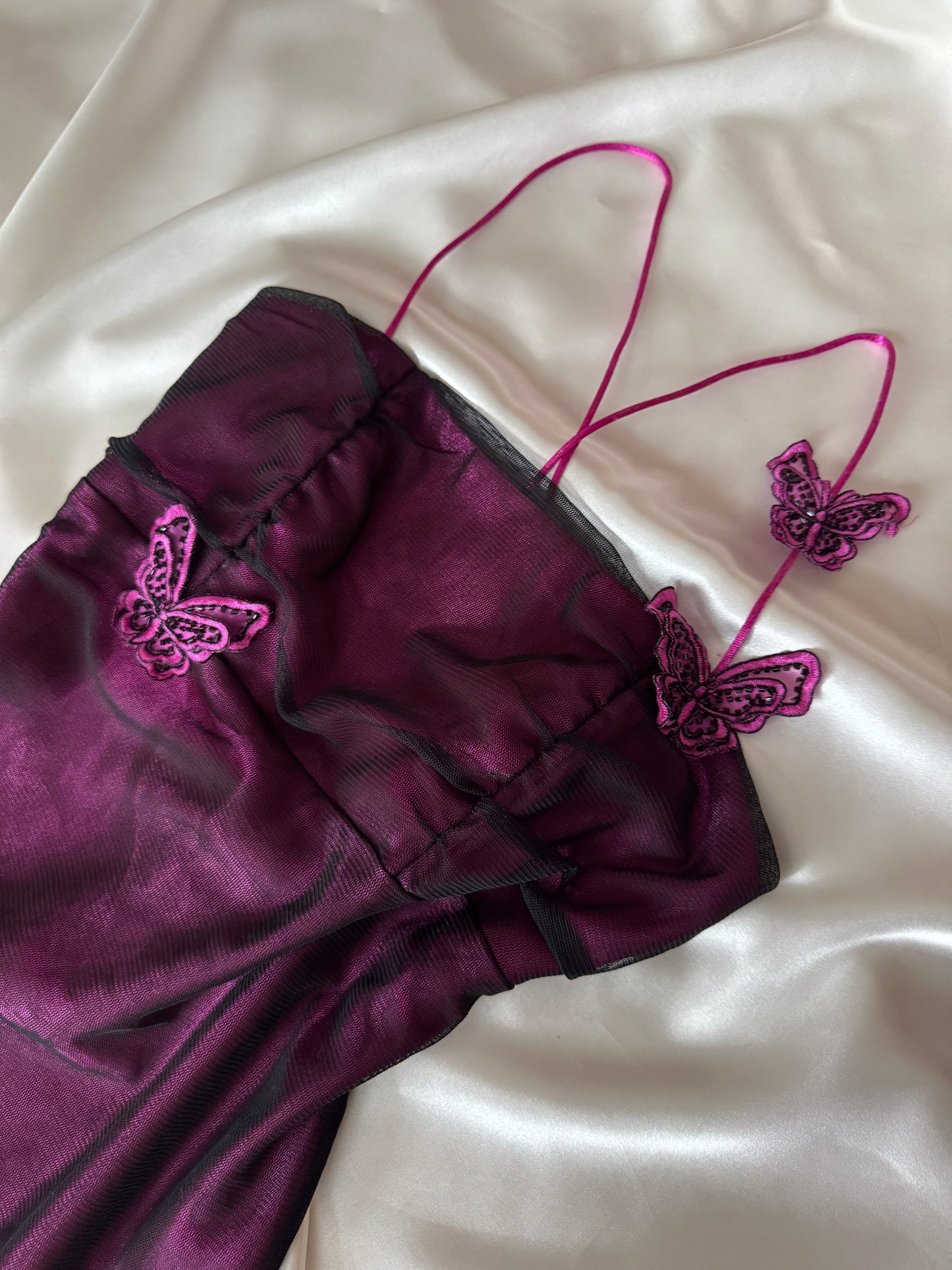 Gorgeous Purple Butterfly Vintage Royal Gown
