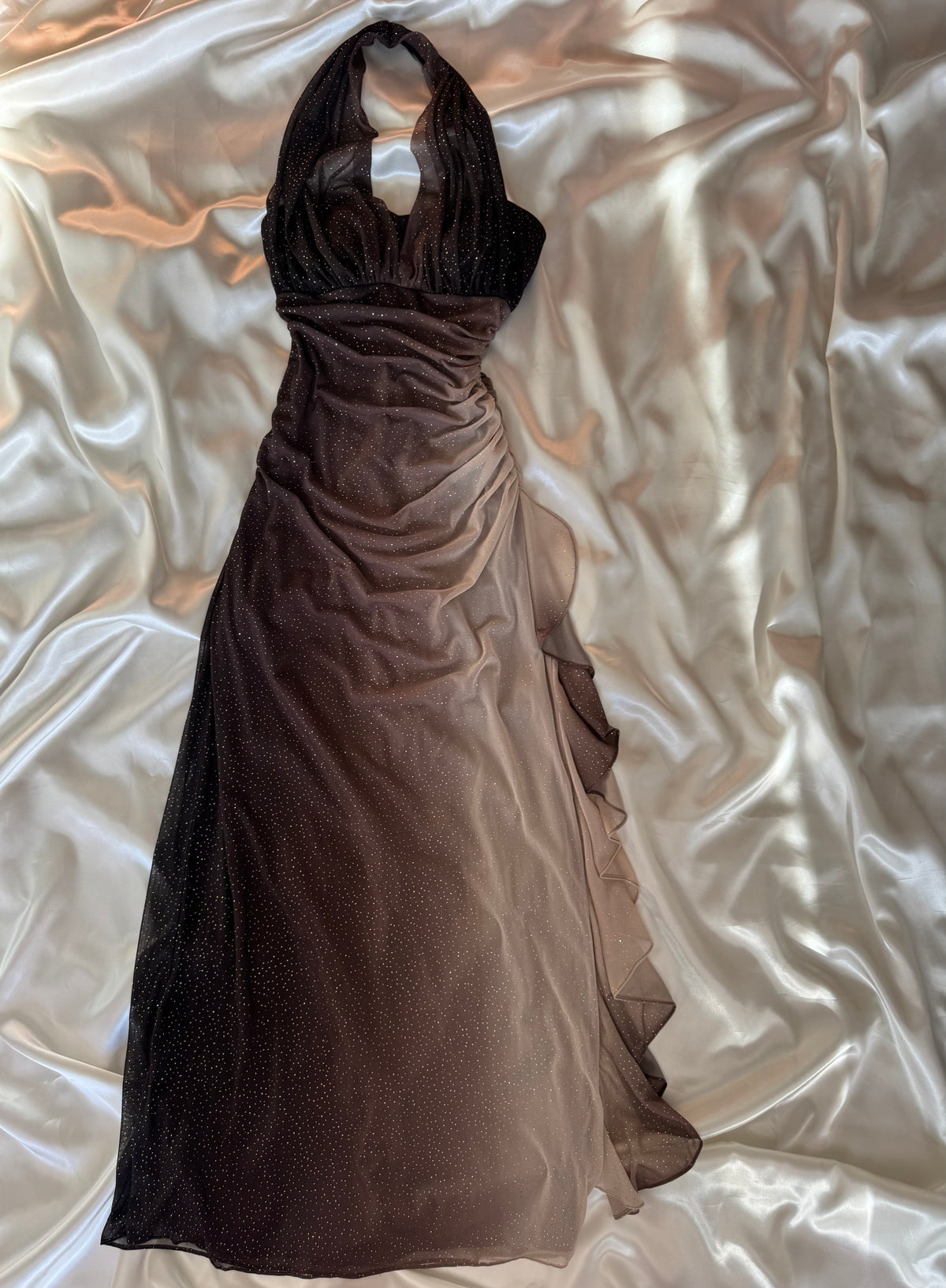Sparkly Brown Ombre Vintage Dress