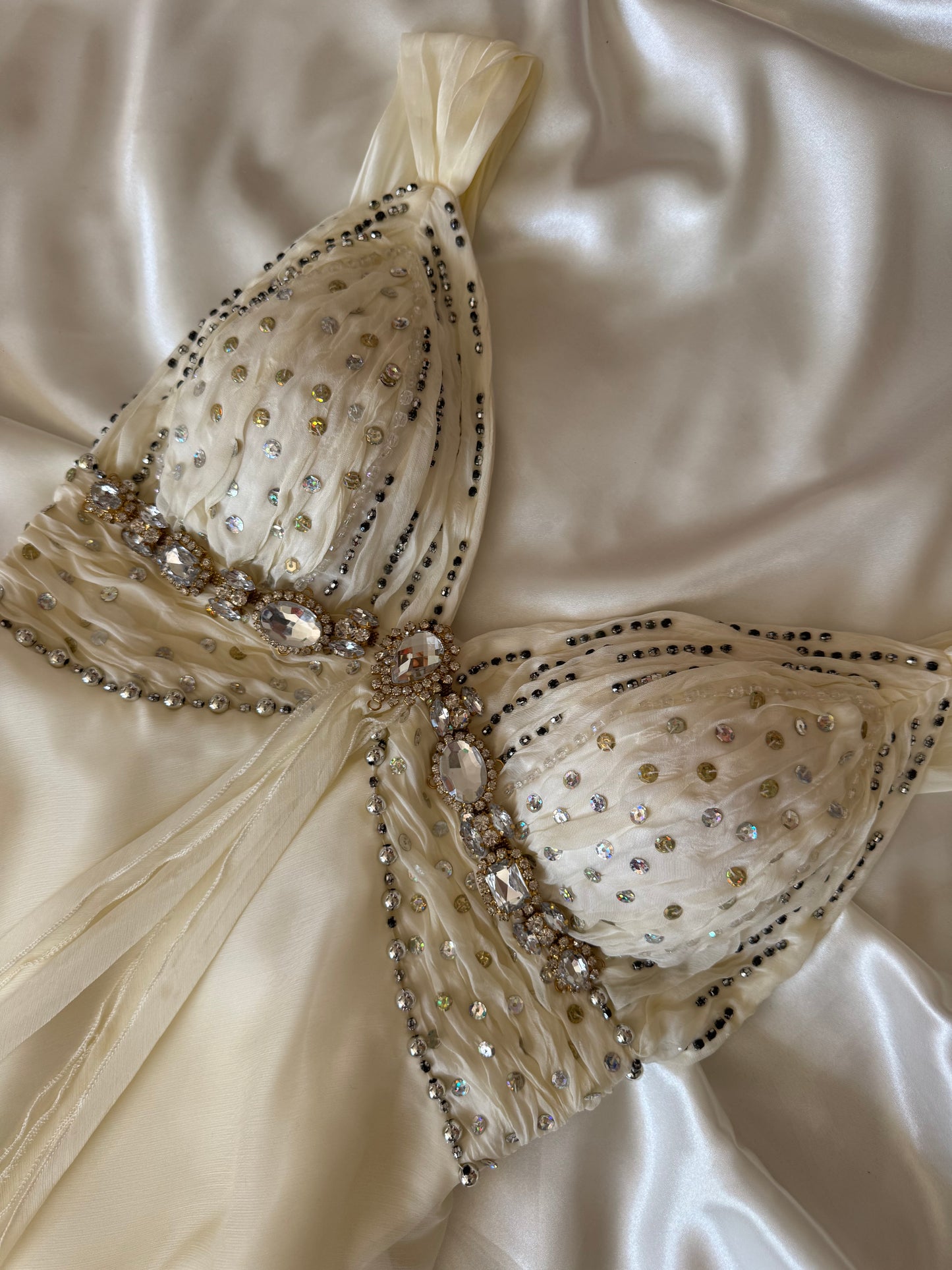 White Sparkly Vintage Dress