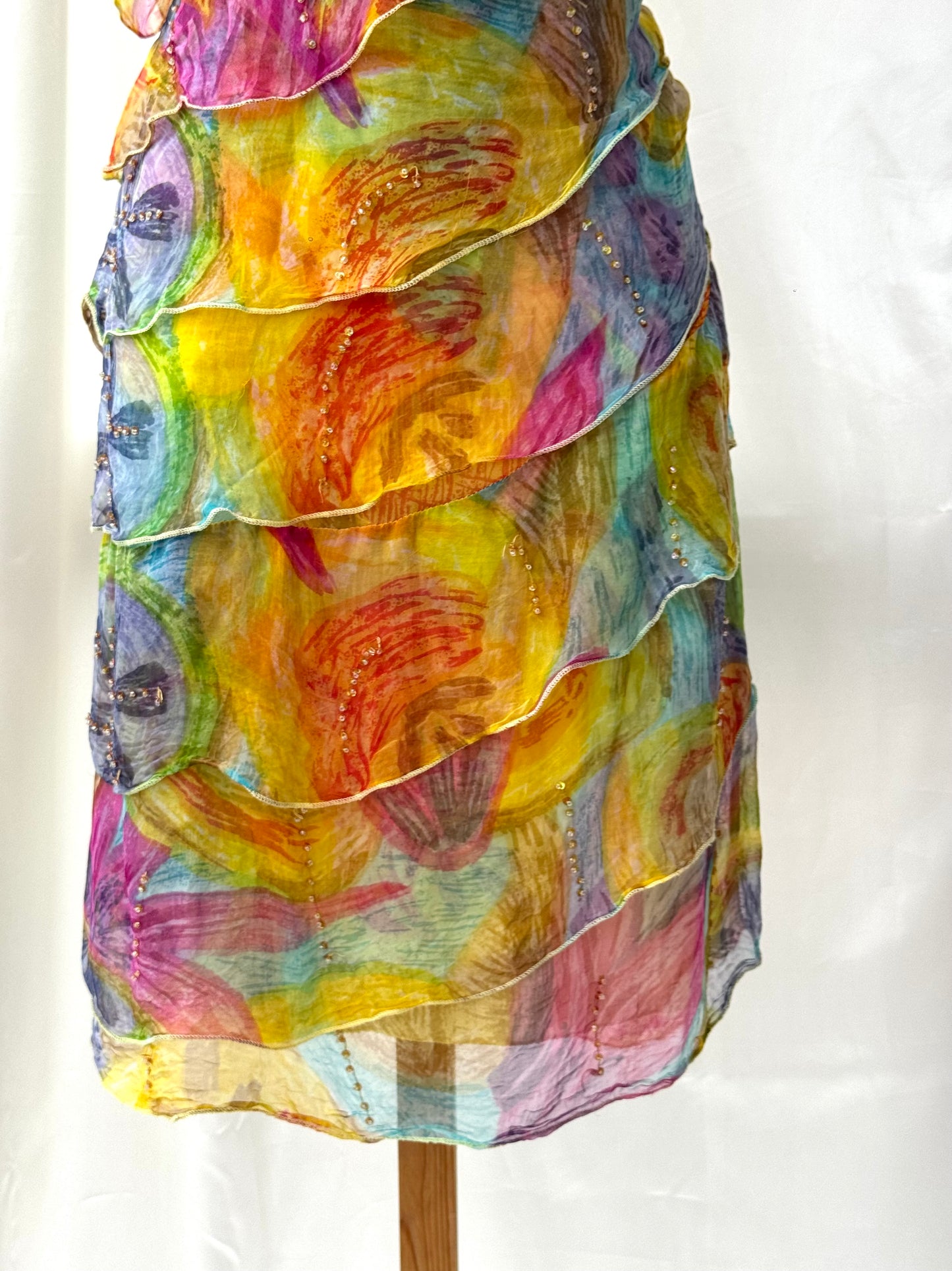Colorful Floral Mini Rene Derhy Vintage dress