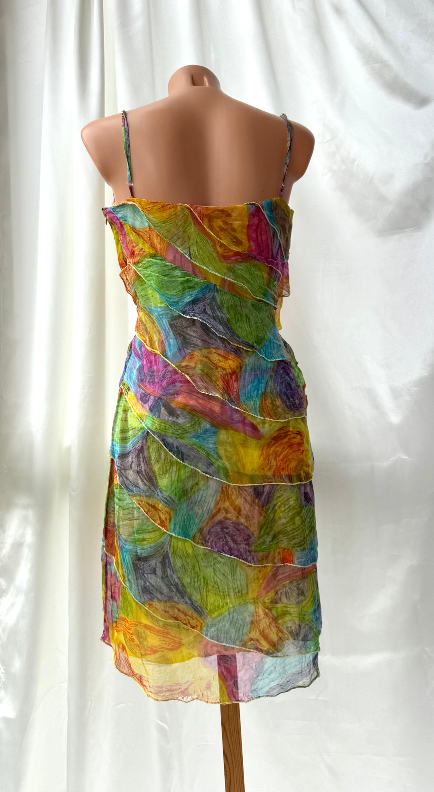 Colorful Floral Mini Rene Derhy Vintage dress